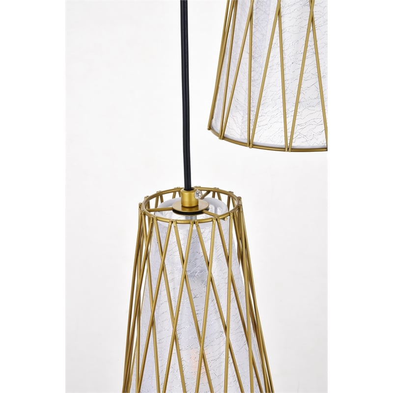 Living District Modesta 3 Light Brass Pendant