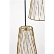 Living District Modesta 3 Light Brass Pendant