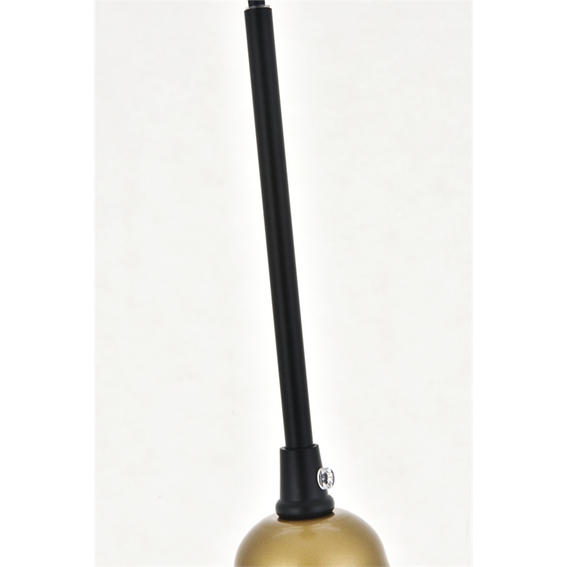 Living District Histoire 3 Light Brass and Black Pendant