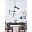 Living District Etude 3 Light Brass and Black Pendant