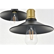 Living District Etude 3 Light Brass and Black Pendant