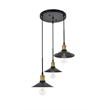 Living District Etude 3 Light Brass and Black Pendant