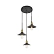 Living District Etude 3 Light Brass and Black Pendant