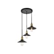 Living District Etude 3 Light Brass and Black Pendant
