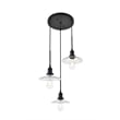 Living District Waltz 3 Light Black Pendant