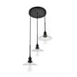 Living District Waltz 3 Light Black Pendant