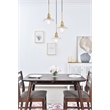 Living District Waltz 3 Light Brass Pendant
