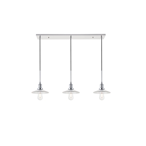 Living District Waltz 3 Light Chrome Pendant