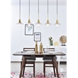 Living District Waltz 5 Light Brass Pendant