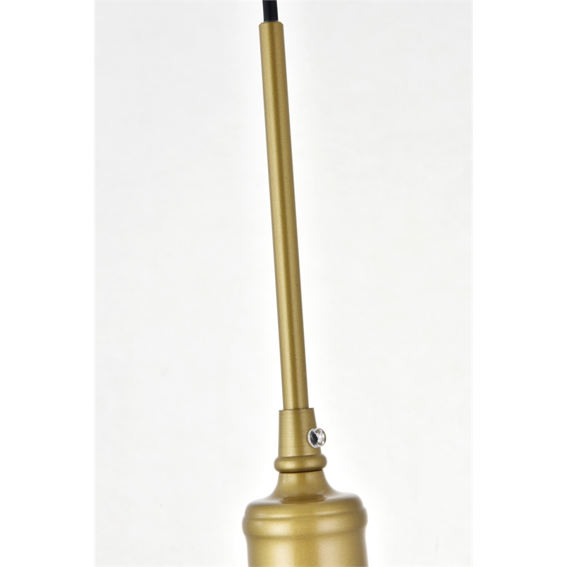 Living District Waltz 5 Light Brass Pendant