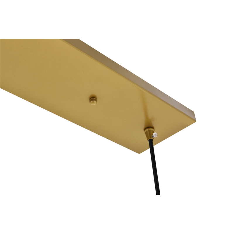 Living District Waltz 5 Light Brass Pendant