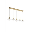 Living District Waltz 5 Light Brass Pendant