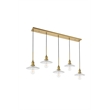 Living District Waltz 5 Light Brass Pendant