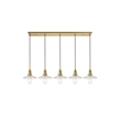 Living District Waltz 5 Light Brass Pendant
