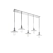 Living District Waltz 5 Light Chrome Pendant