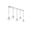 Living District Waltz 5 Light Chrome Pendant