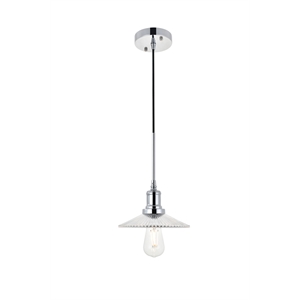 Living District Waltz 1 Light Chrome Pendant