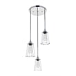 Living District Auspice 3 Light Chrome Pendant