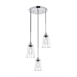 Living District Auspice 3 Light Chrome Pendant