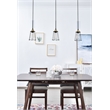 Living District Auspice 3 Light Brass and Black Pendant