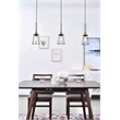 Living District Auspice 3 Light Brass and Black Pendant