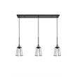Living District Auspice 3 Light Brass and Black Pendant