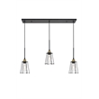 Living District Auspice 3 Light Brass and Black Pendant