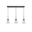 Living District Auspice 3 Light Brass and Black Pendant