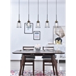 Living District Auspice 5 Light Brass and Black Pendant
