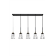 Living District Auspice 5 Light Brass and Black Pendant