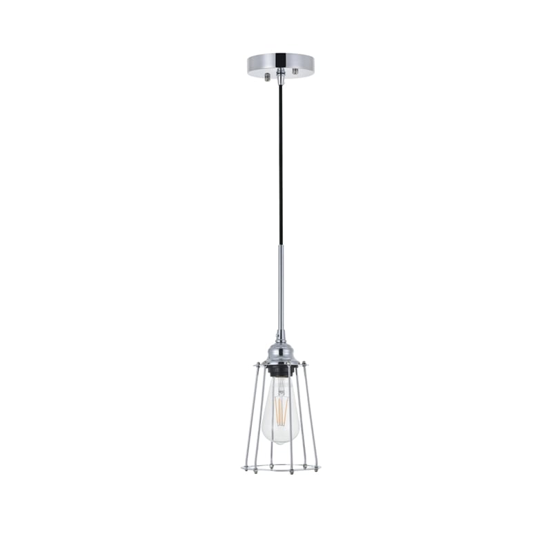Living District Auspice 1 Light Chrome Pendant