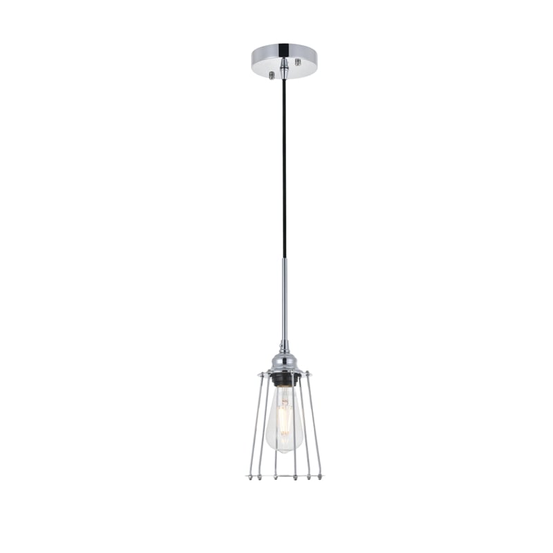 Living District Auspice 1 Light Chrome Pendant
