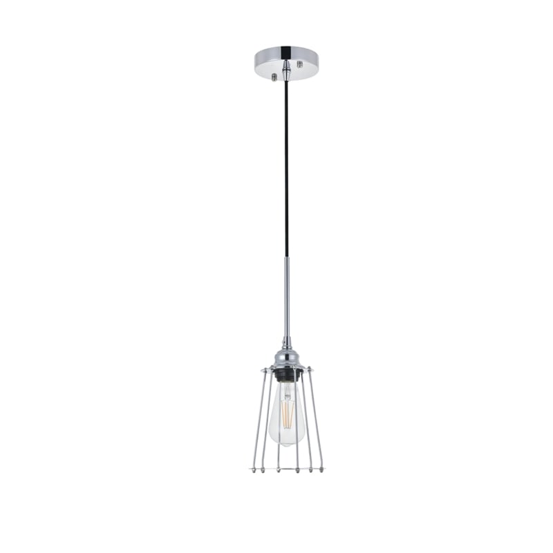 Living District Auspice 1 Light Chrome Pendant