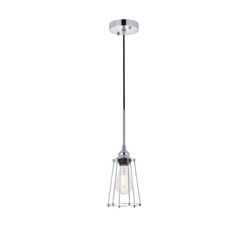 Living District Auspice 1 Light Chrome Pendant