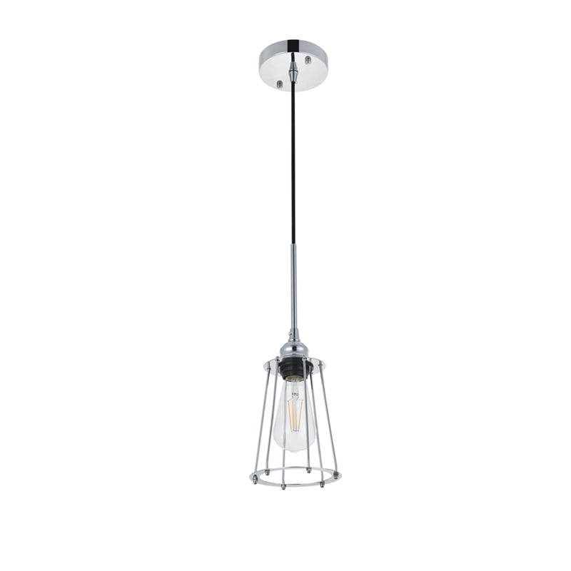 Living District Auspice 1 Light Chrome Pendant