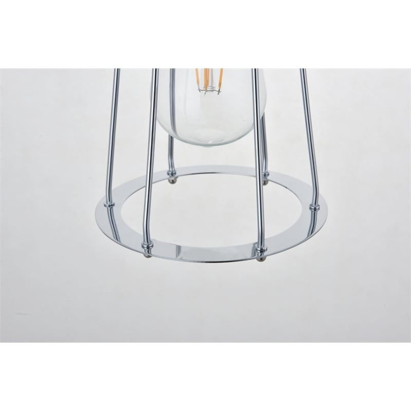 Living District Auspice 1 Light Chrome Pendant