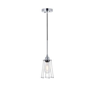 Living District Auspice 1 Light Chrome Pendant