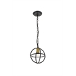 Living District Octavia 1 Light Brass and Dark Brown Pendant