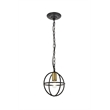 Living District Octavia 1 Light Brass and Dark Brown Pendant