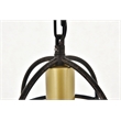 Living District Octavia 1 Light Brass and Dark Brown Pendant