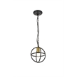 Living District Octavia 1 Light Brass and Dark Brown Pendant