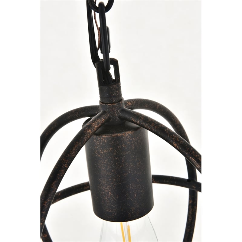 Living District Octavia 1 Light Dark Brown Pendant