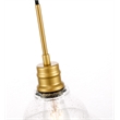 Living District Gil 1 Light Brass and Clear Seeded Glass Pendant