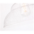 Living District Gil 1 Light Brass and Clear Seeded Glass Pendant