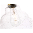 Living District Gil 1 Light Brass and Clear Seeded Glass Pendant