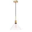 Living District Gil 1 Light Brass and Clear Seeded Glass Pendant