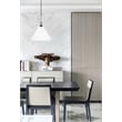 Living District Hugh 1 Light Chrome and Clear Glass Pendant