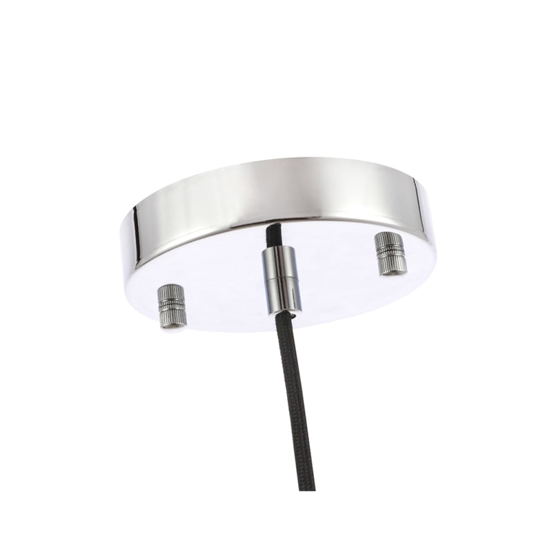Living District Hugh 1 Light Chrome and Clear Glass Pendant