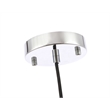 Living District Hugh 1 Light Chrome and Clear Glass Pendant