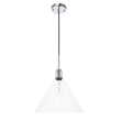 Living District Hugh 1 Light Chrome and Clear Glass Pendant